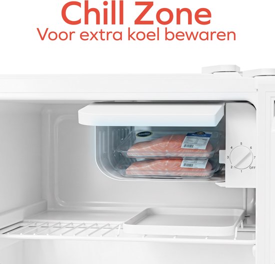 KitchenBrothers Mini Koelkast - 43L - Kleine ijskast - Minibar - Vrijstaand - Frigo - Compact - Wit van KitchenBrothers — afbeelding 3