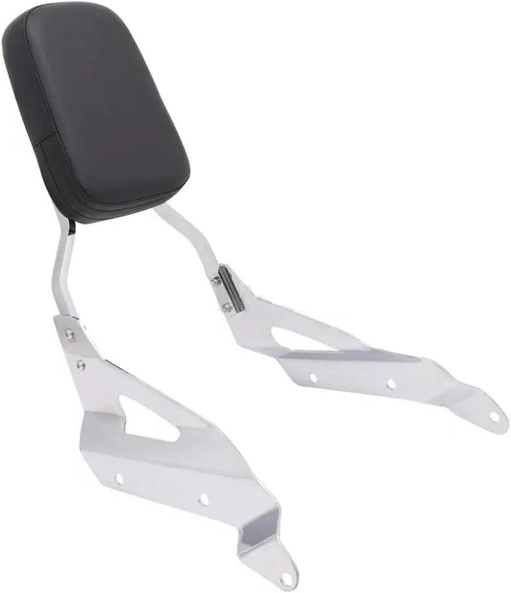 Passagiersrugleuning Motor - Bagagedrager Sissybar - Comfortabel Reizen - Waterdicht Leer - Niet gespecificeerd - Zilver