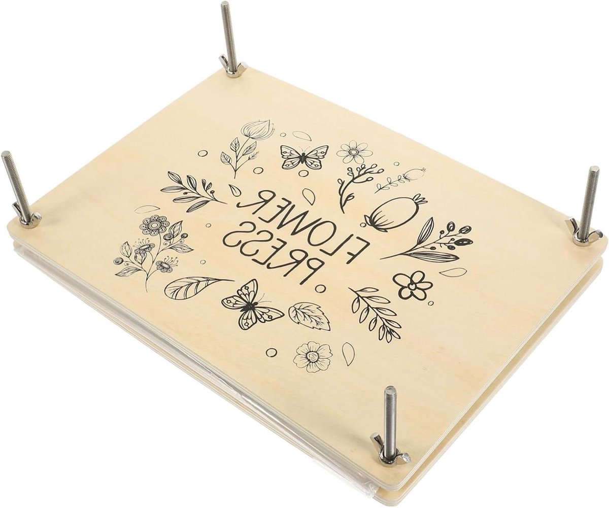 Houten Bloemenpers - Pers Set Planten - Bloemen Drogen - Natuurlijke Materialen - 30 x 21 cm - Niet gespecificeerd