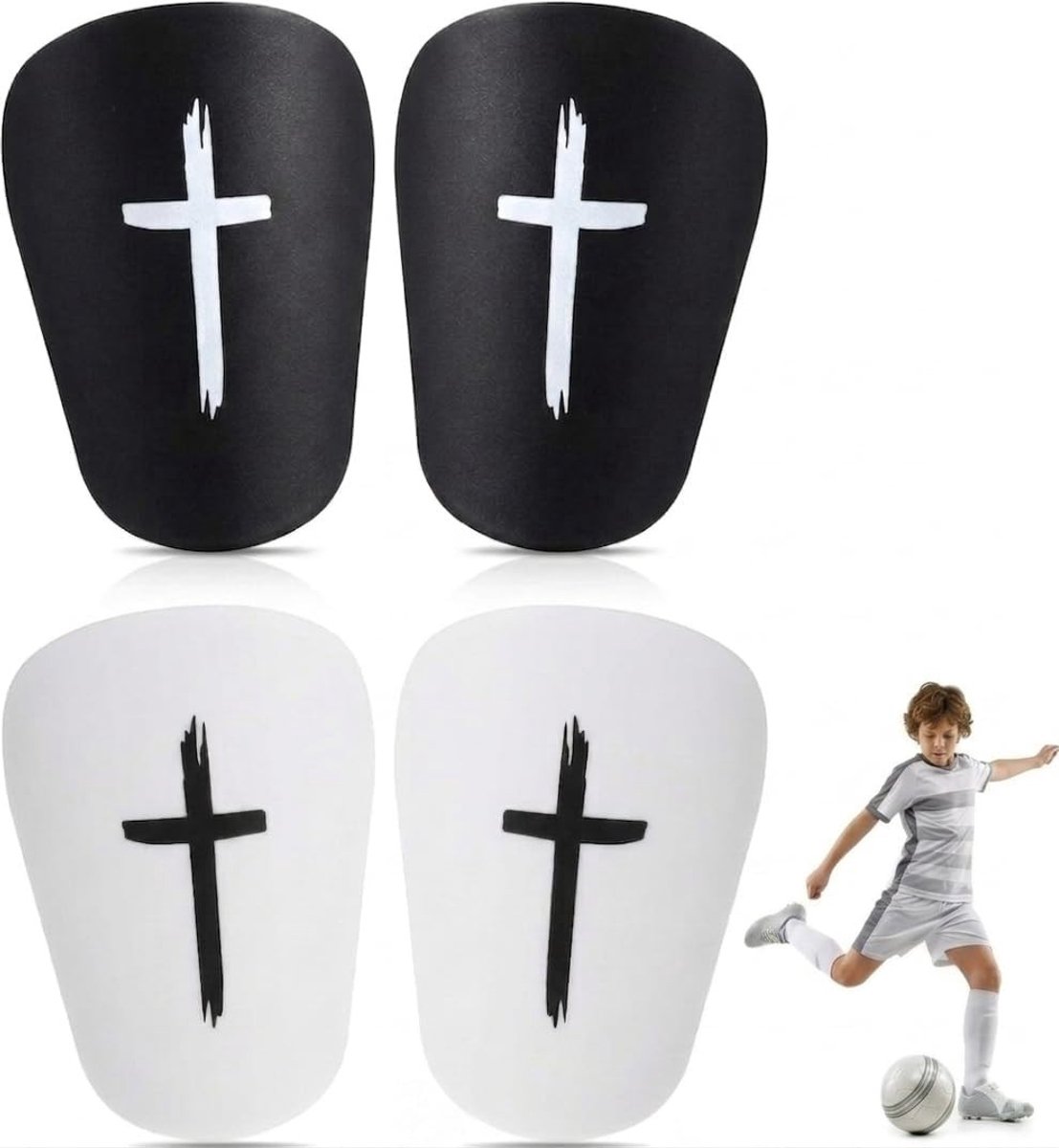 Mini Scheenbeschermers voor Kinderen en Volwassenen - Verstelbare en Comfortabele Shin Pads voor Training en Wedstrijden, 8 x 5 cm, Ideaal voor Sportactiviteiten