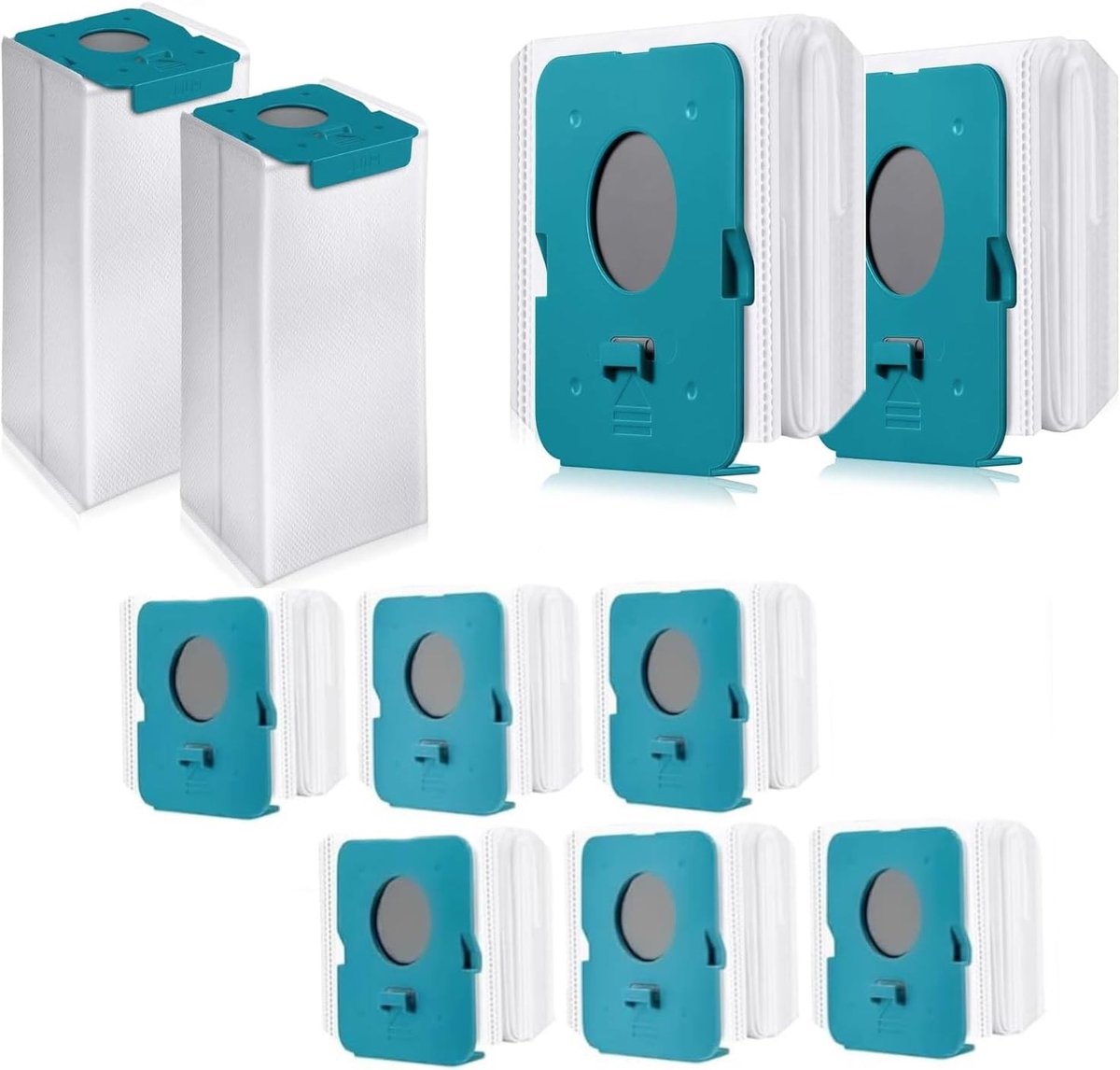 10 stuks stofzakken voor draadloze stofzuigers, 2,7L capaciteit, geschikt voor Clean Station en vergelijkbare modellen