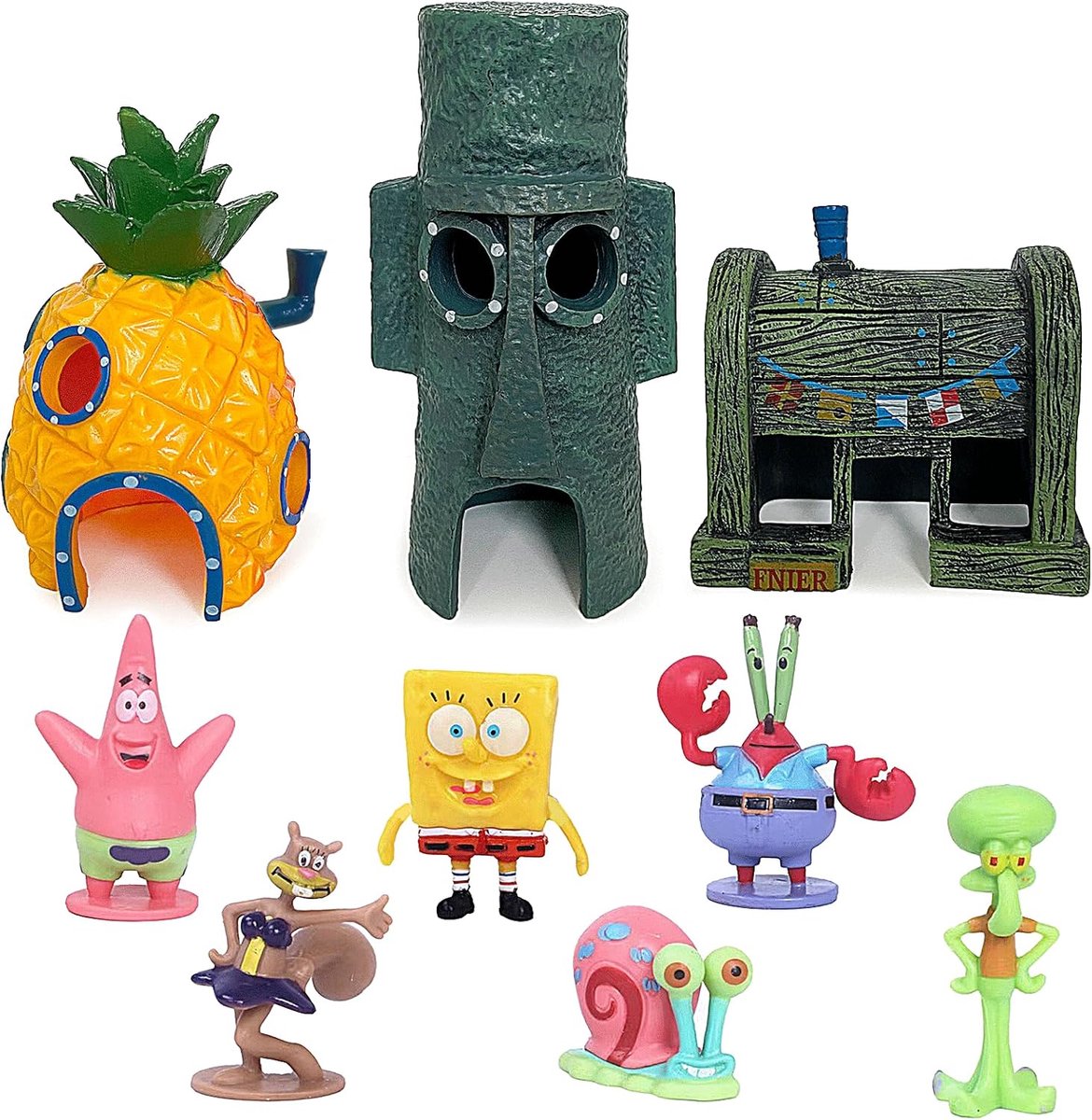 SnelShoppen - Aquarium Decoratie Vis Tank Ornamenten Landschap Ananas Huis Grot Onderwater Decoratie Plastic Decoratief - Hoogwaardige Milieu Vriendel