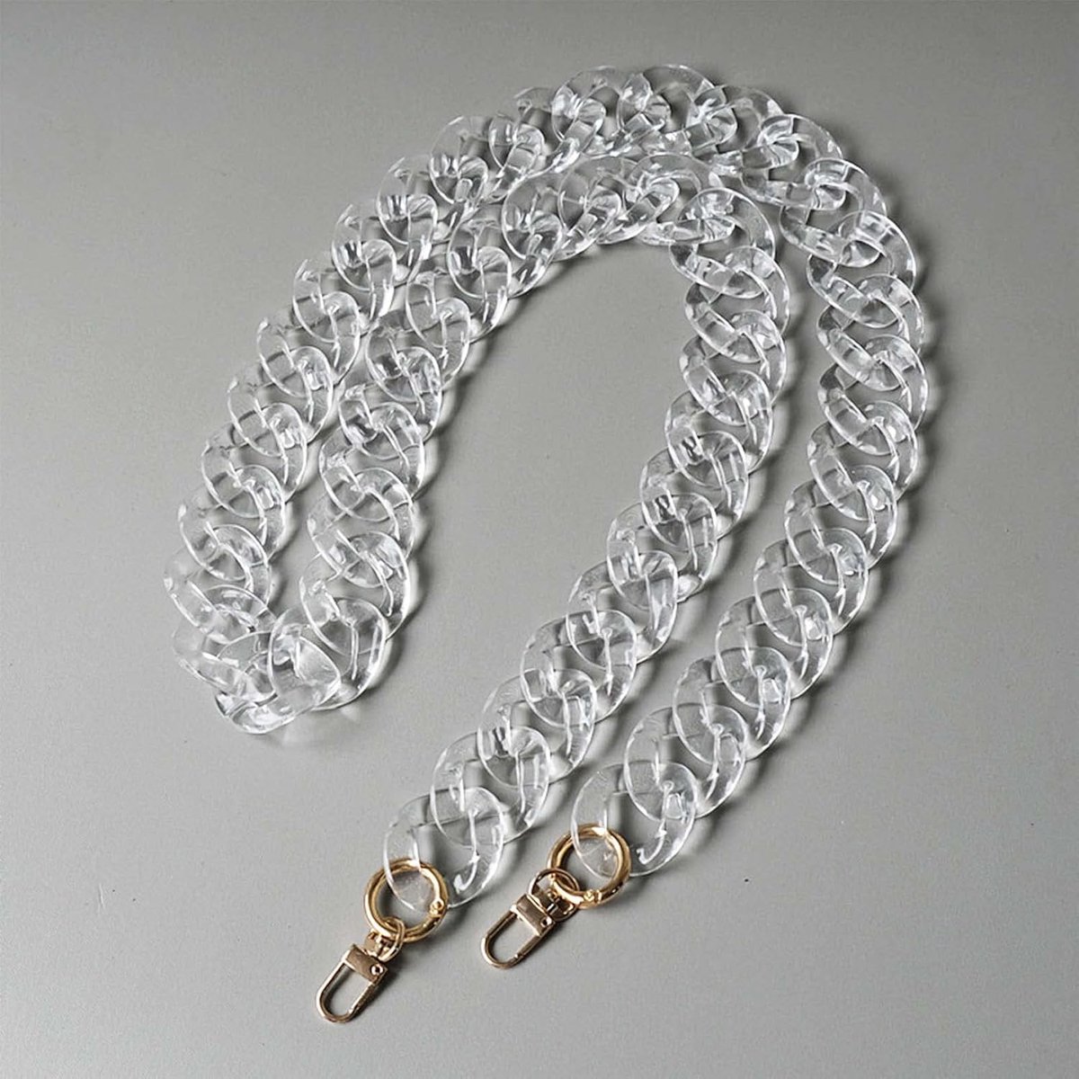 Handbag Chains for Women, Transparent Acrylic Wide Shoulder Strap for Handbag, Handle, Replacement Strap for Bag - ShopVlot