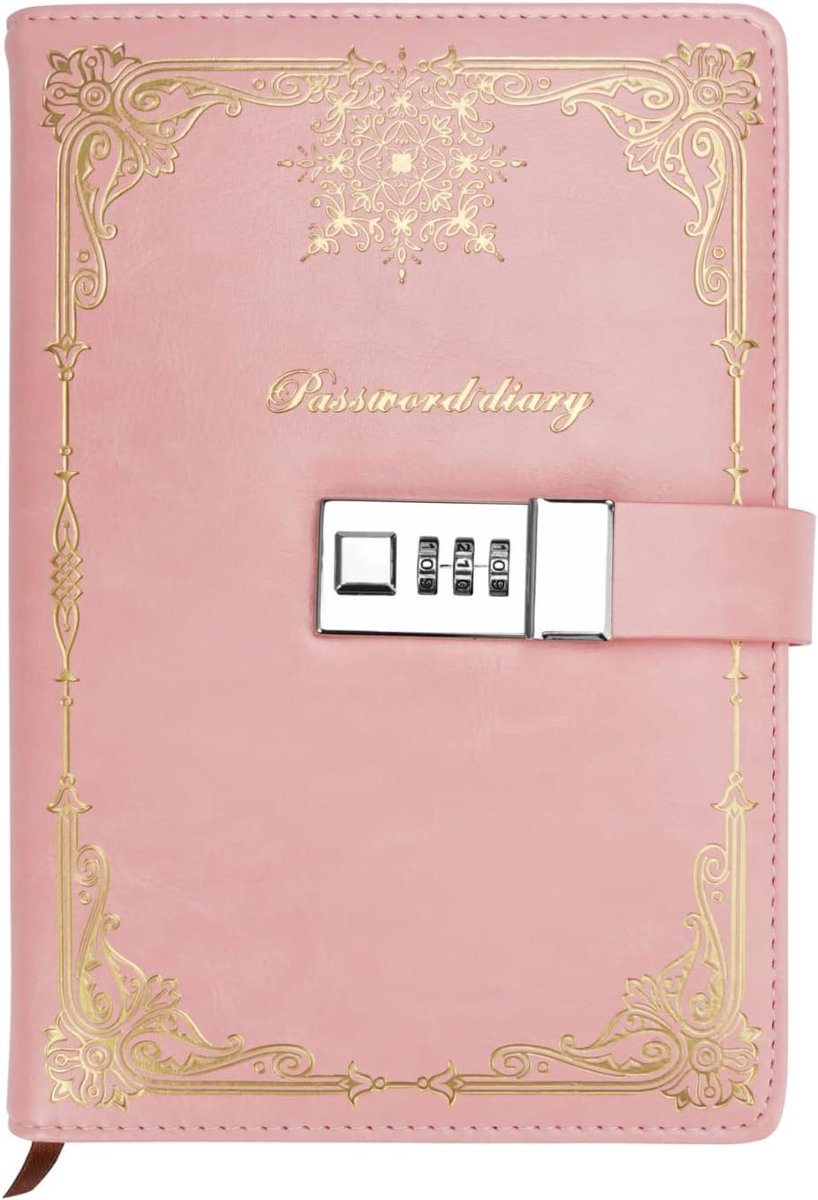 SnelShoppen - A5 Dagboek met Combinatieslot 22×15cm Privacy Notitieboek voor Meisjes | Sluitbaar Schrijfboek voor Dagelijkse Notities en Geheime Aante
