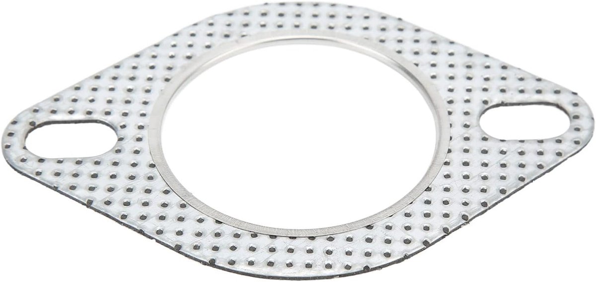 SnelShoppen - Down Pipe Gasket Uitlaatpakking Universeel 2 Holes Schokbestendig Warmtebestendig voor 2.25 inch/57mm Vervanging voor Decat Pijpen
