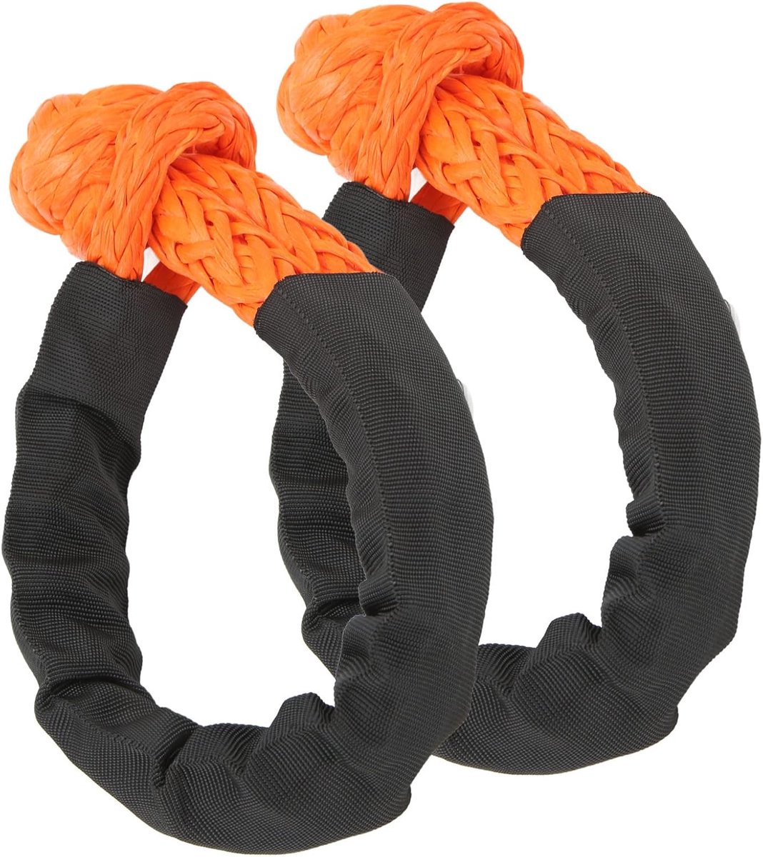 SnelShoppen - 2 Stuks Synthetic Soft Bracket, 21 Ton Treksterkte, Flexibel Lichtgewicht Wegherstel Touw Beugel met Beschermhoes voor Truck SUV Offroad