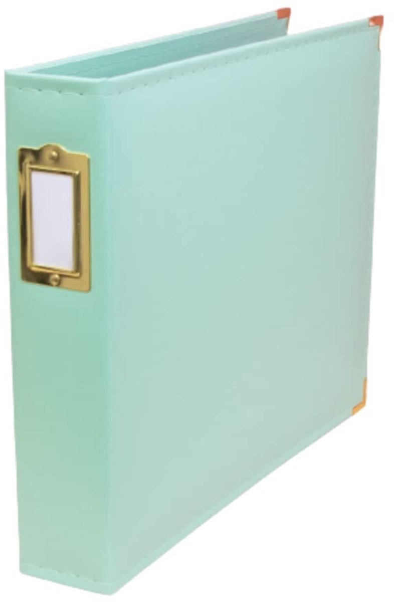 Omgoods - Eco-lederen Fotoalbum met Turquoise Hoeken en 5 Bladen