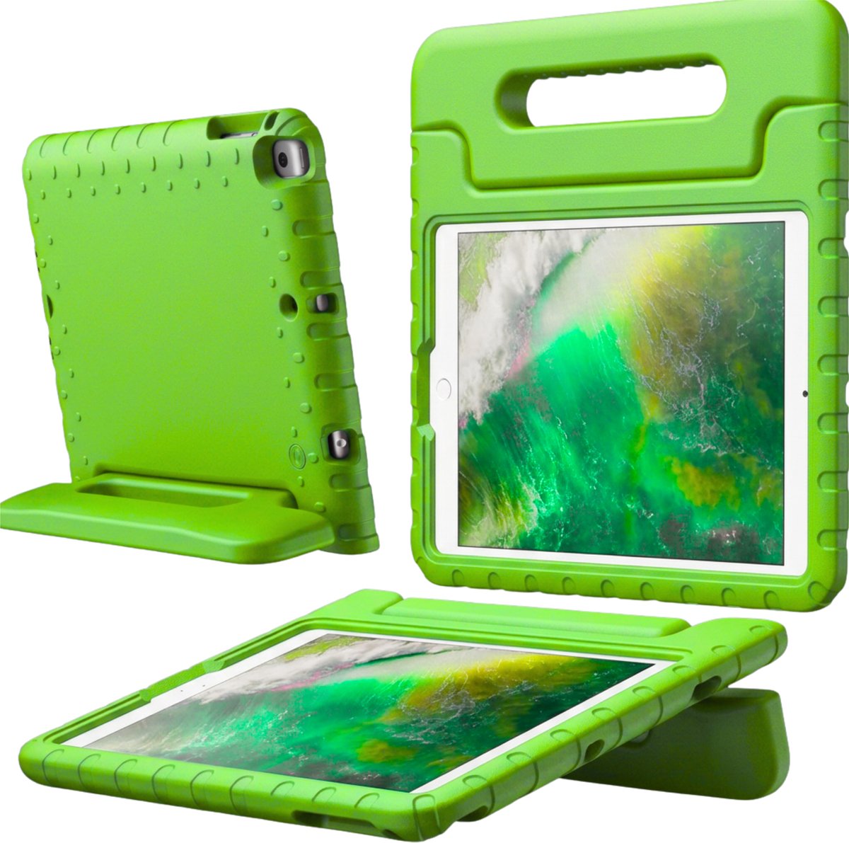 WiseQ iPad Hoes Kinderen - Geschikt Voor Apple iPad 7e, 8e en 9e generatie - iPad Beschermhoes Groen