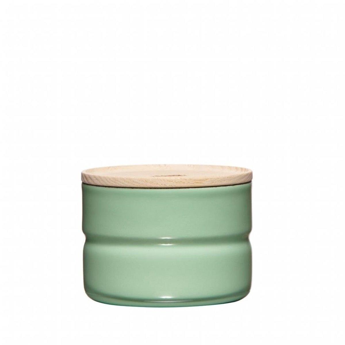 Omgoods - Enamel Storage Container met Deksel 230ml Groen
