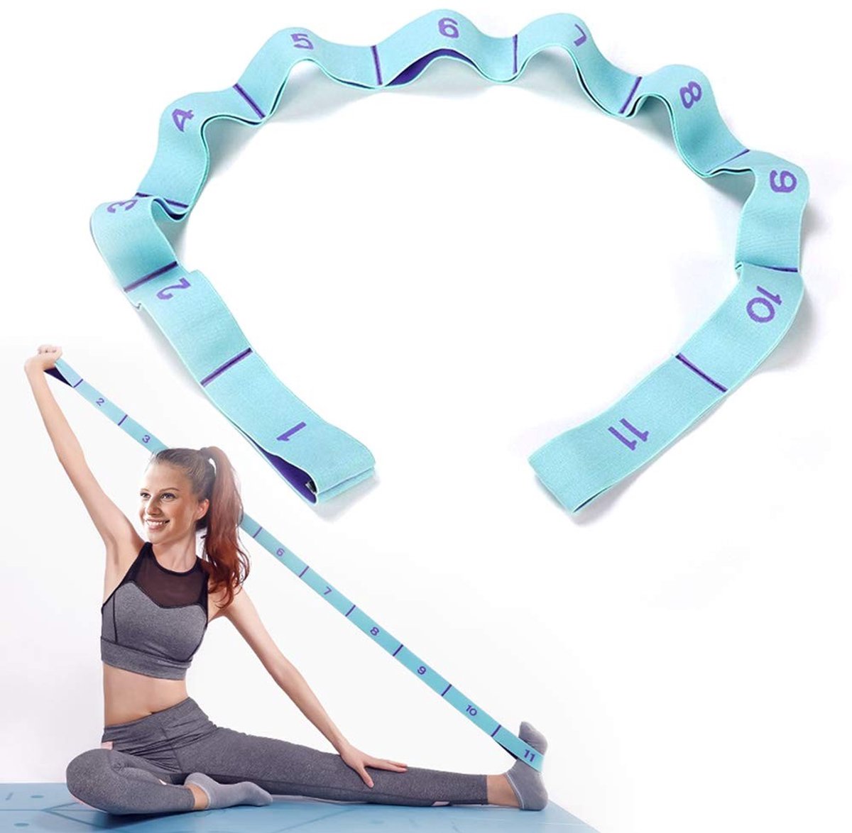 Omgoods - Yoga Oefenriem met 11 Ringen voor Training en Fitness