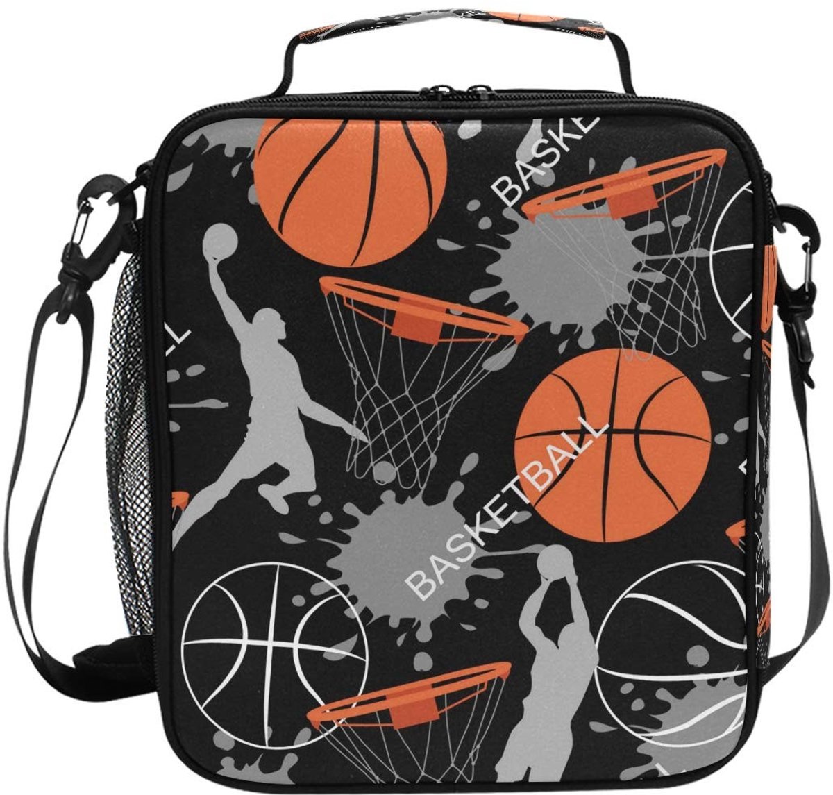 Omgoods - Basketball Lunchbox - Geïsoleerde Bento Tas met Verstelbare Schouderband