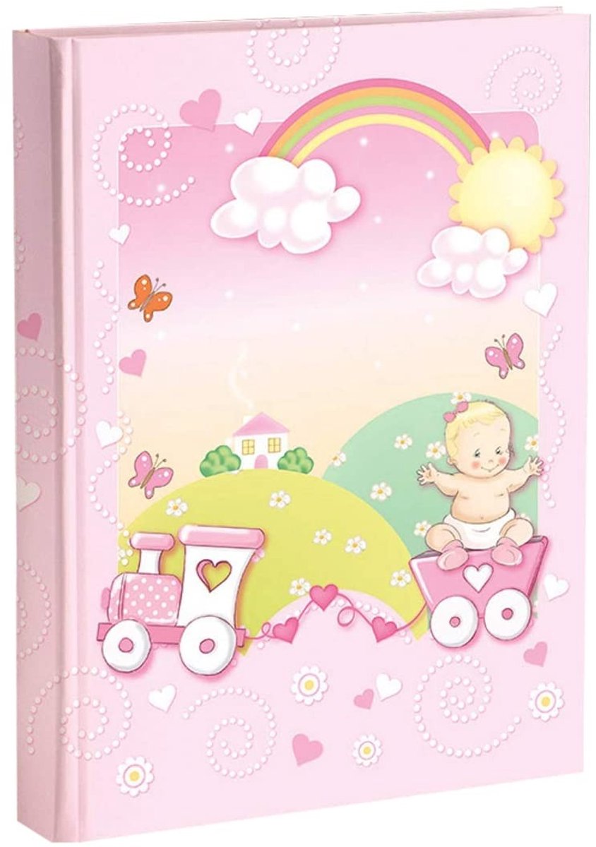 Omgoods - Fotoalbum Roze voor Meisjes met Dagboek 23 x 30 cm