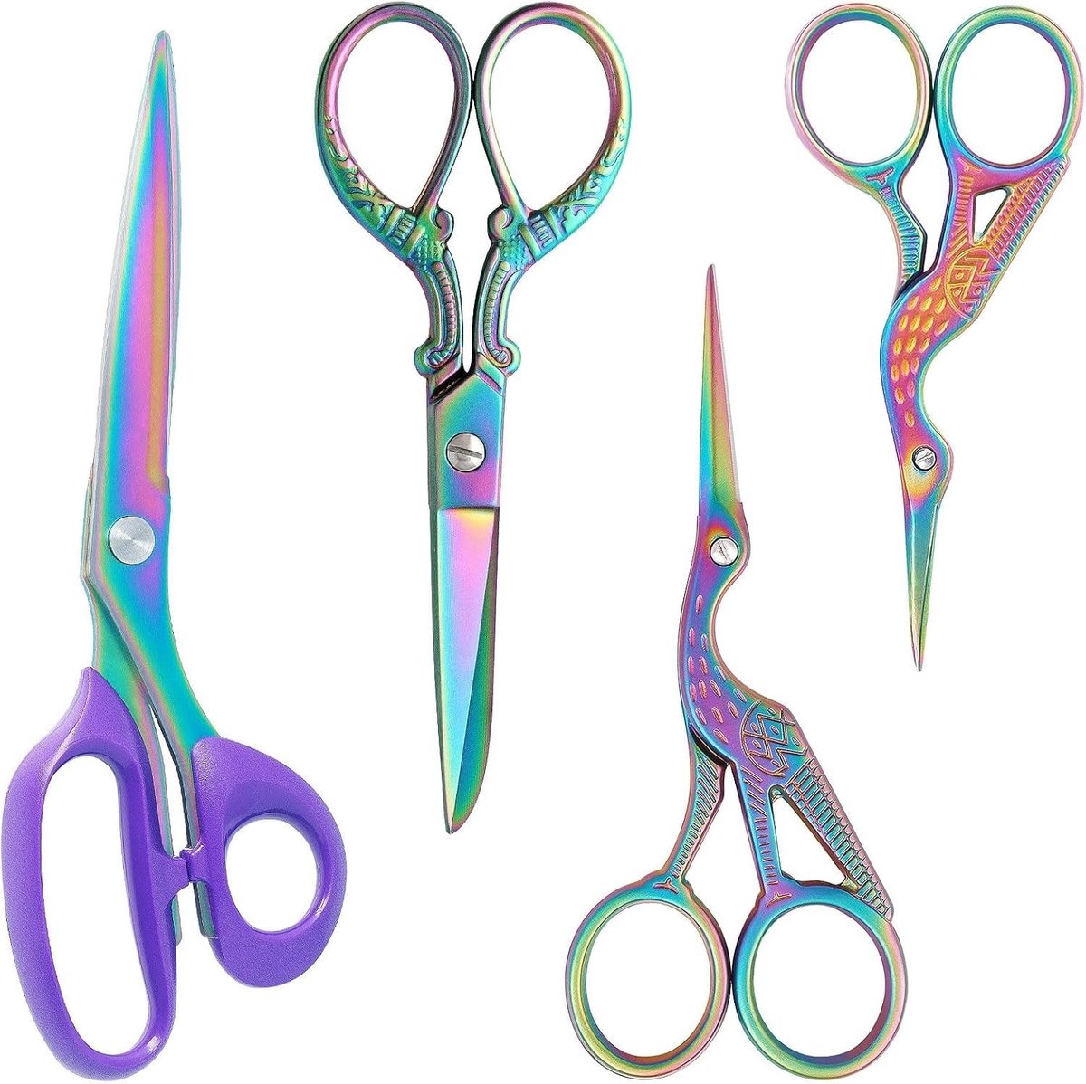 Omgoods - Titanium Gecoate Scharen Set - Professionele Stoffenschaar Bundel
