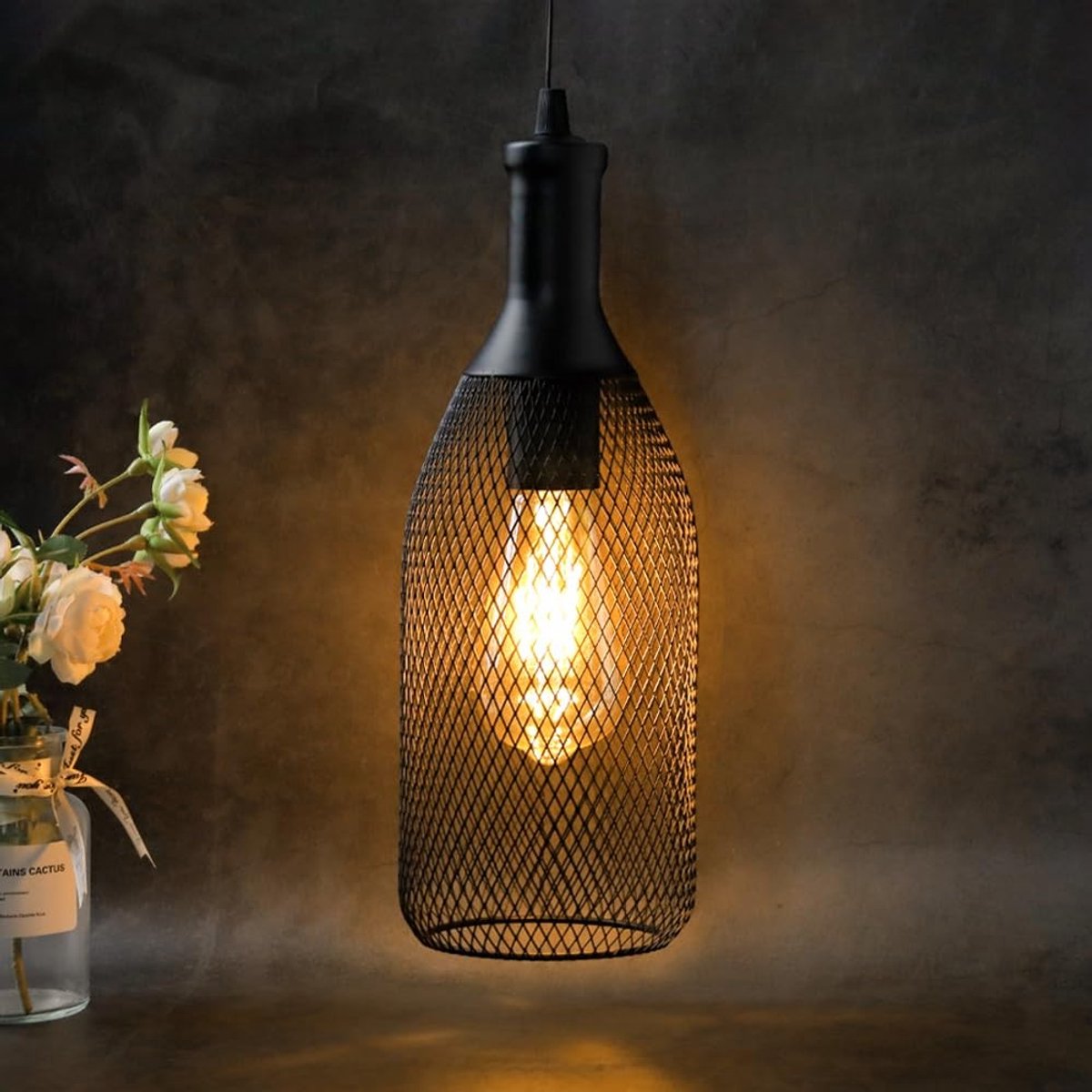 Omgoods - Stijlvolle Hanglamp met Timer, Zwart