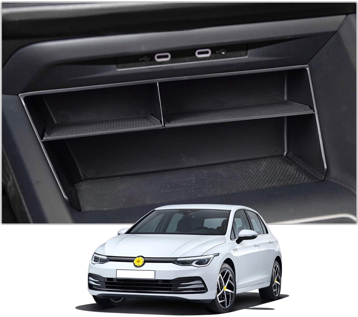 Omgoods - Multifunctionele Opbergdoos voor VW Golf 8, Interieuraccessoire