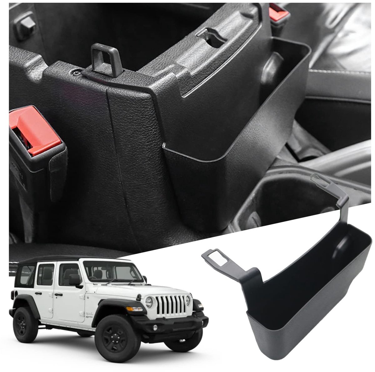 Omgoods - Opbergdoos voor Armsteun Compatibel met Jeep Wrangler en Gladiator