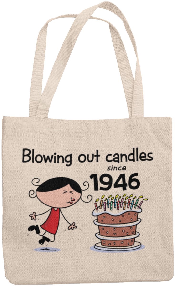 Omgoods - Katoenen Tas voor 80ste Verjaardag