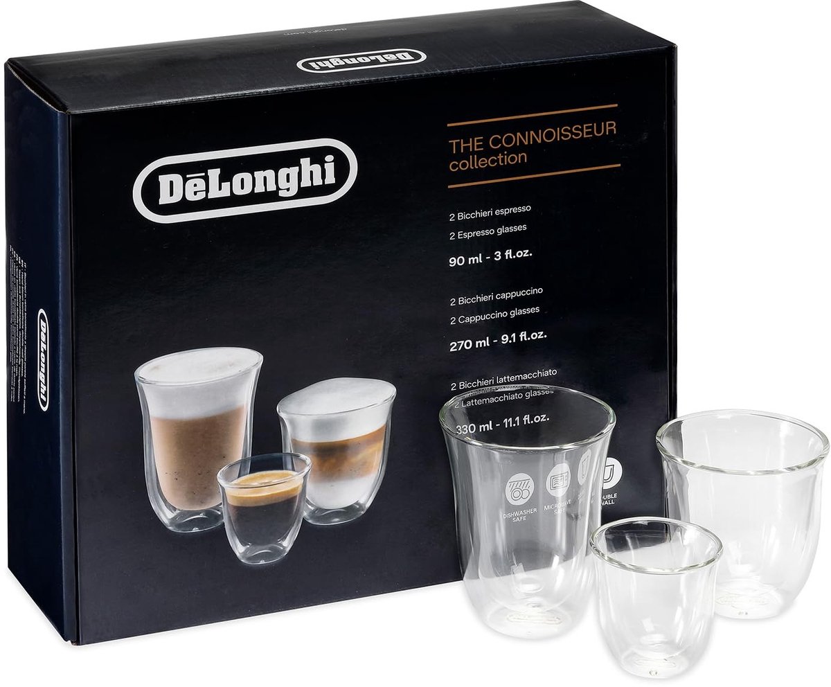 Omgoods - Set van 6 Dubbelwandige Thermoglazen voor Espresso en Cappuccino