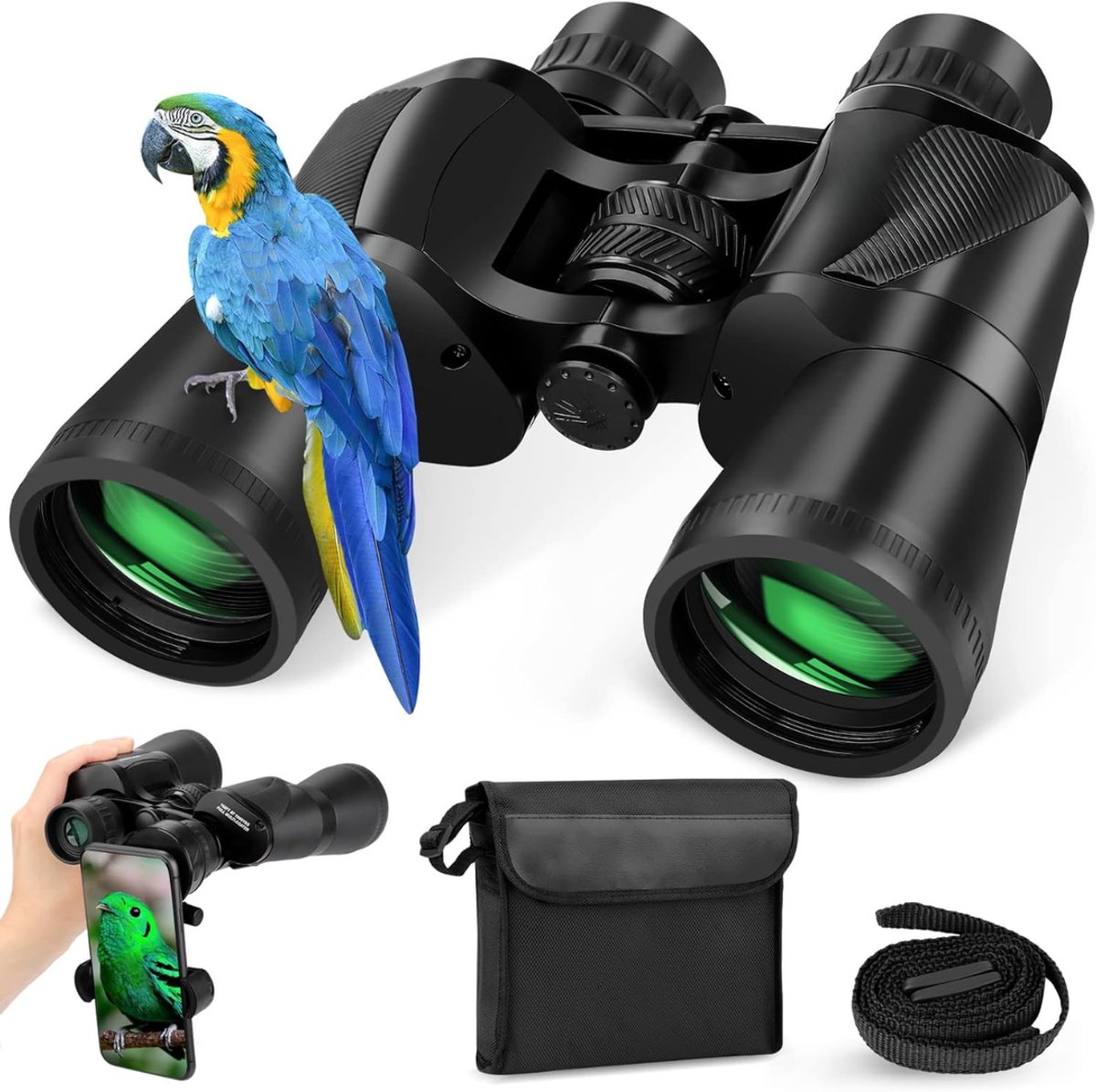 JCP® Verrekijker - Verrekijker voor Volwassene - Verrekijker voor Volwassenen & Kinderen - Zwart - 23cm x 11cm x 24cm