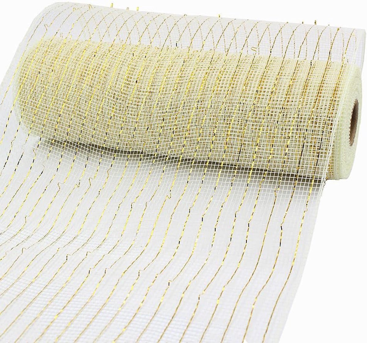 SnelShoppen - Decoratieve Ribbons met Draadrand, 10" x 10 Meter Poly Decoratieve Ribbons voor Valentijnsdag, Kransen, Slinger, DIY Kerst, Knutselkrans