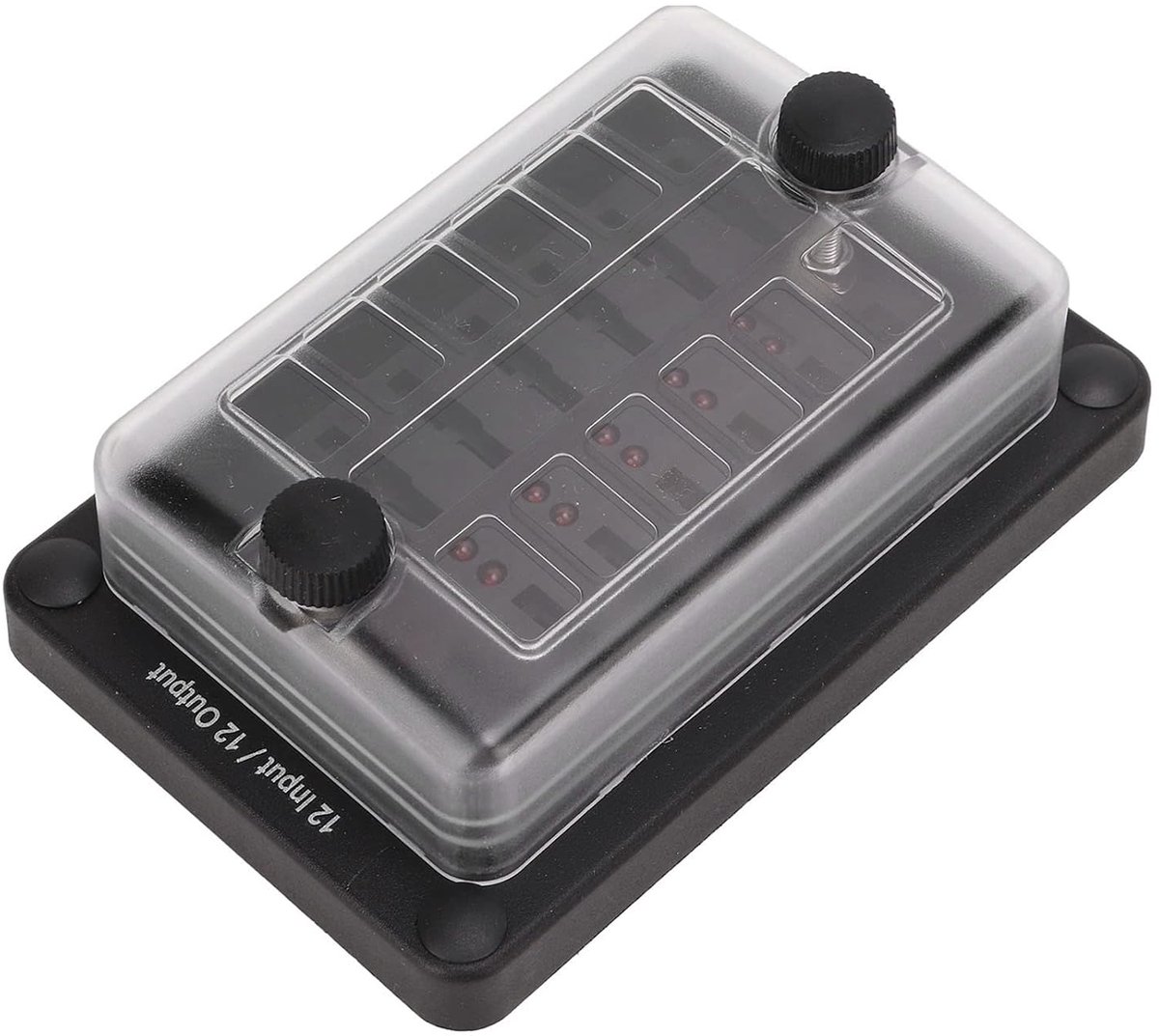 SnelShoppen - 12-weg ATO ATC-blok met LED-indicator voor Auto, Marineboot, Vrachtwagen, 12 Circuithouderpaneel, Vlamvertragend, Hittebestendig, Ideaal