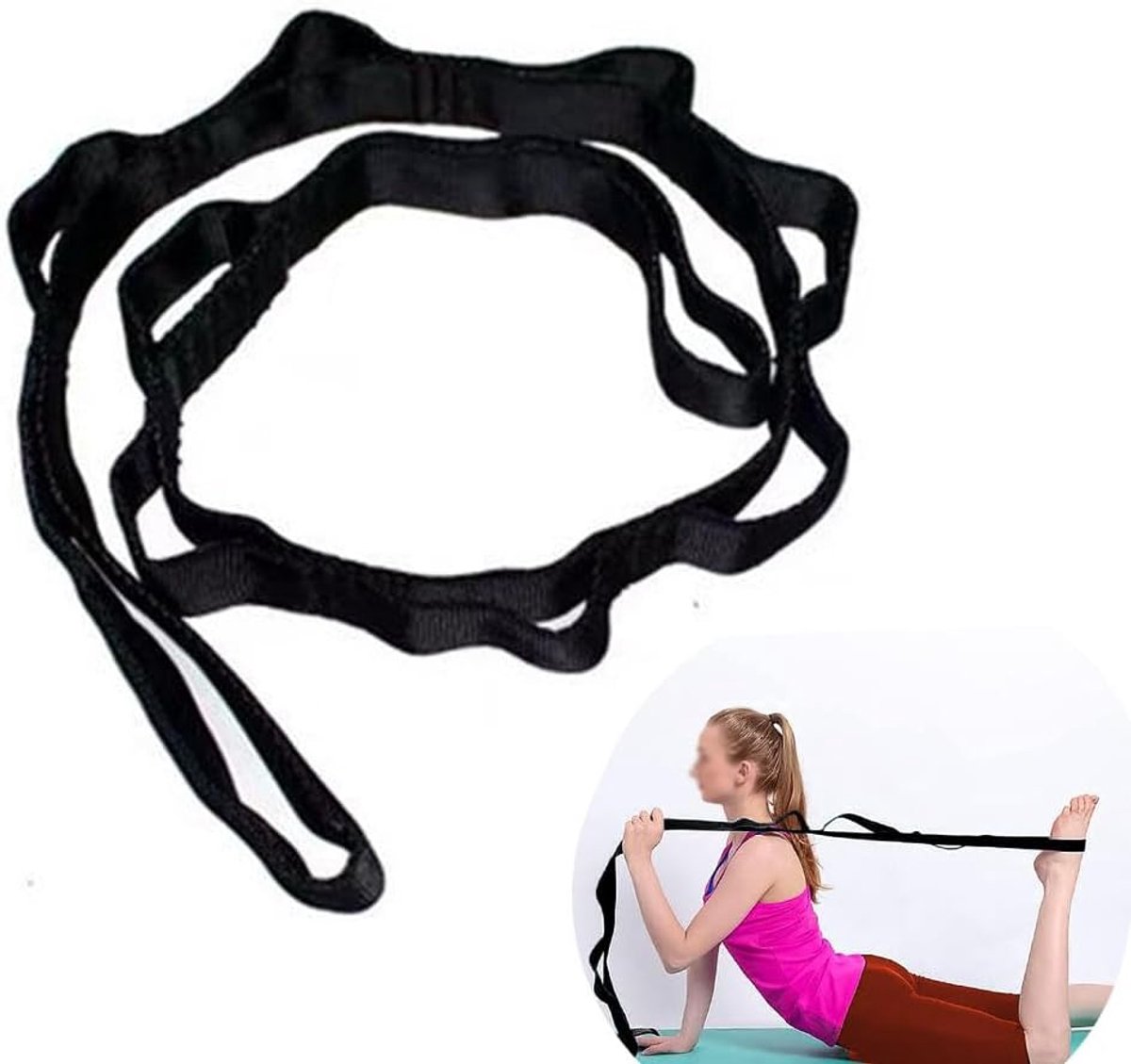 Yoga Stretch Band, 200 cm Extension Belt for Hammock, Yoga, Climbing Rope, Adjustable Extension Bands for Stretch - ShopVlot