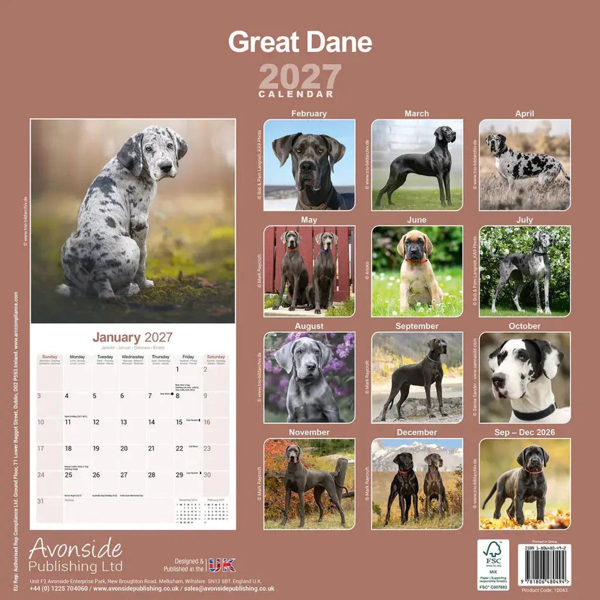 Duitse Dog Kalender 2027