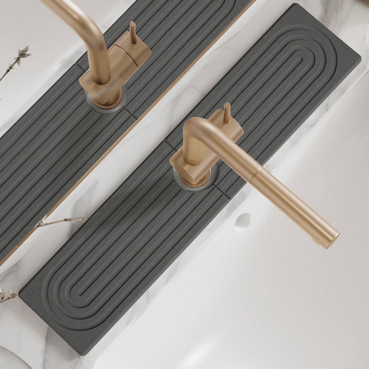 45 x 10 cm, steenmat voor keukenspoelbak, diatomiet droogmat, kiezelsteenmat voor keuken en badkamer