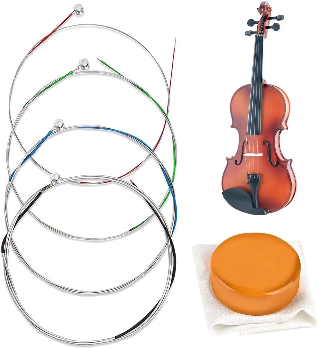 Vioolsnaren, Geschikt Voor 1/2, 1/4 en 1/8 Stalen Snaren, Roestbestendige en Duurzame Accessoires Voor Muziekinstrumenten, 1 Viool Strijkstokhars