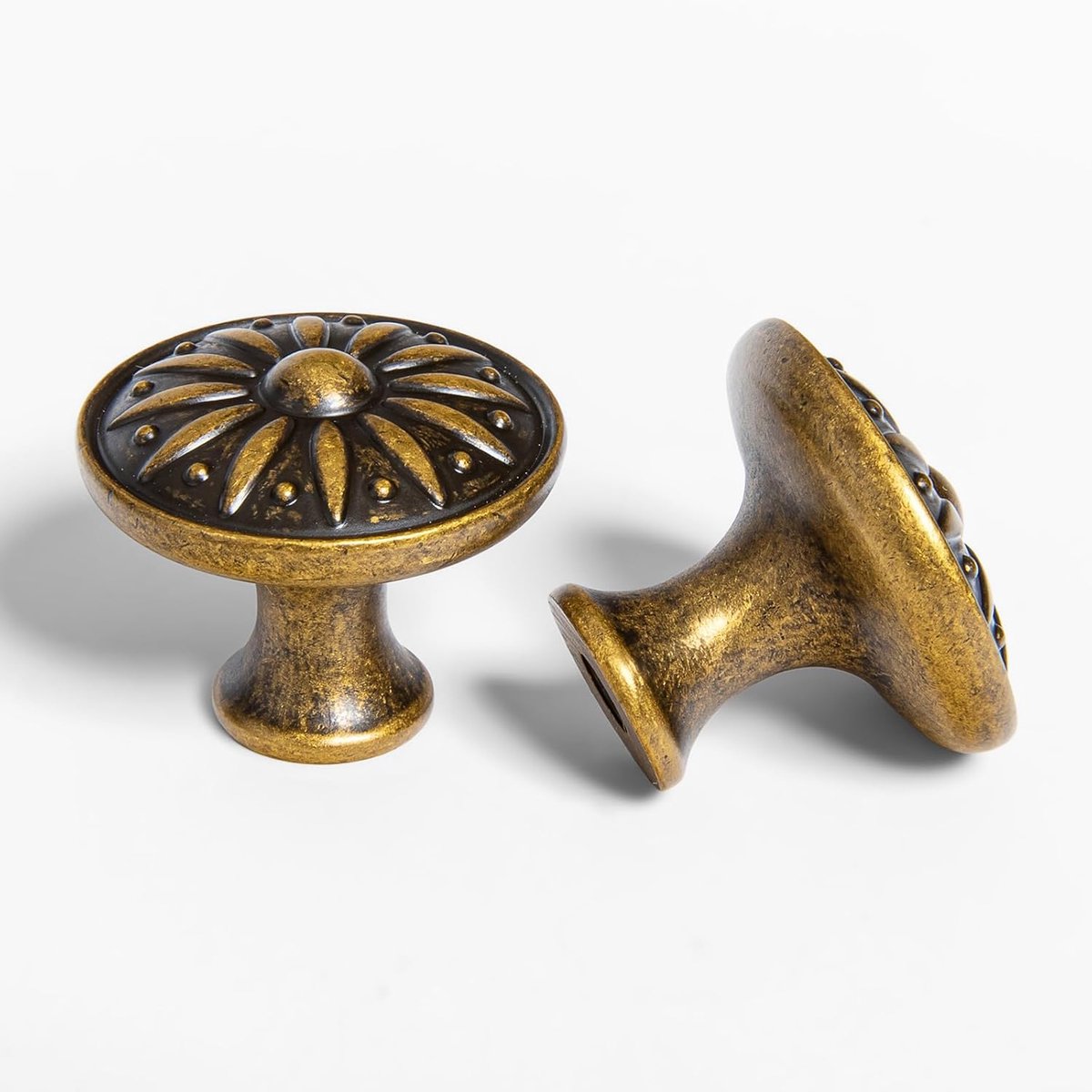 4 stuks kastknoppen vintage brons - meubelknoppen oliegewreven brons - ladeknoppen voor kast
