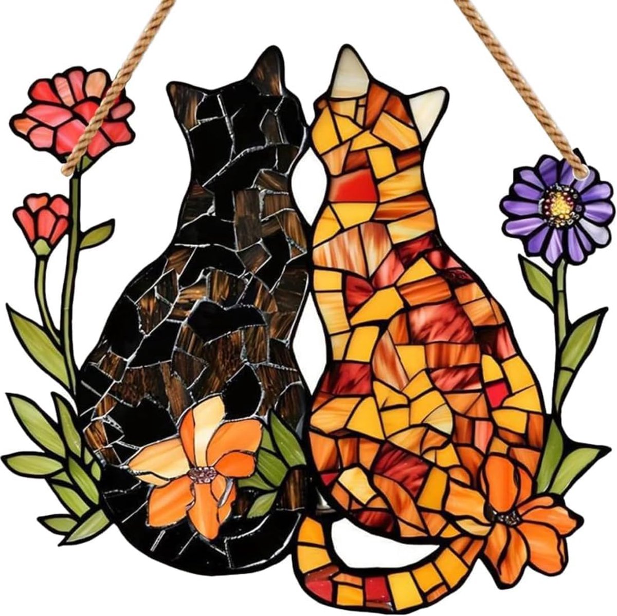 Kattenvanger, zonnevanger, kat, zonnevanger, kristallen hanger