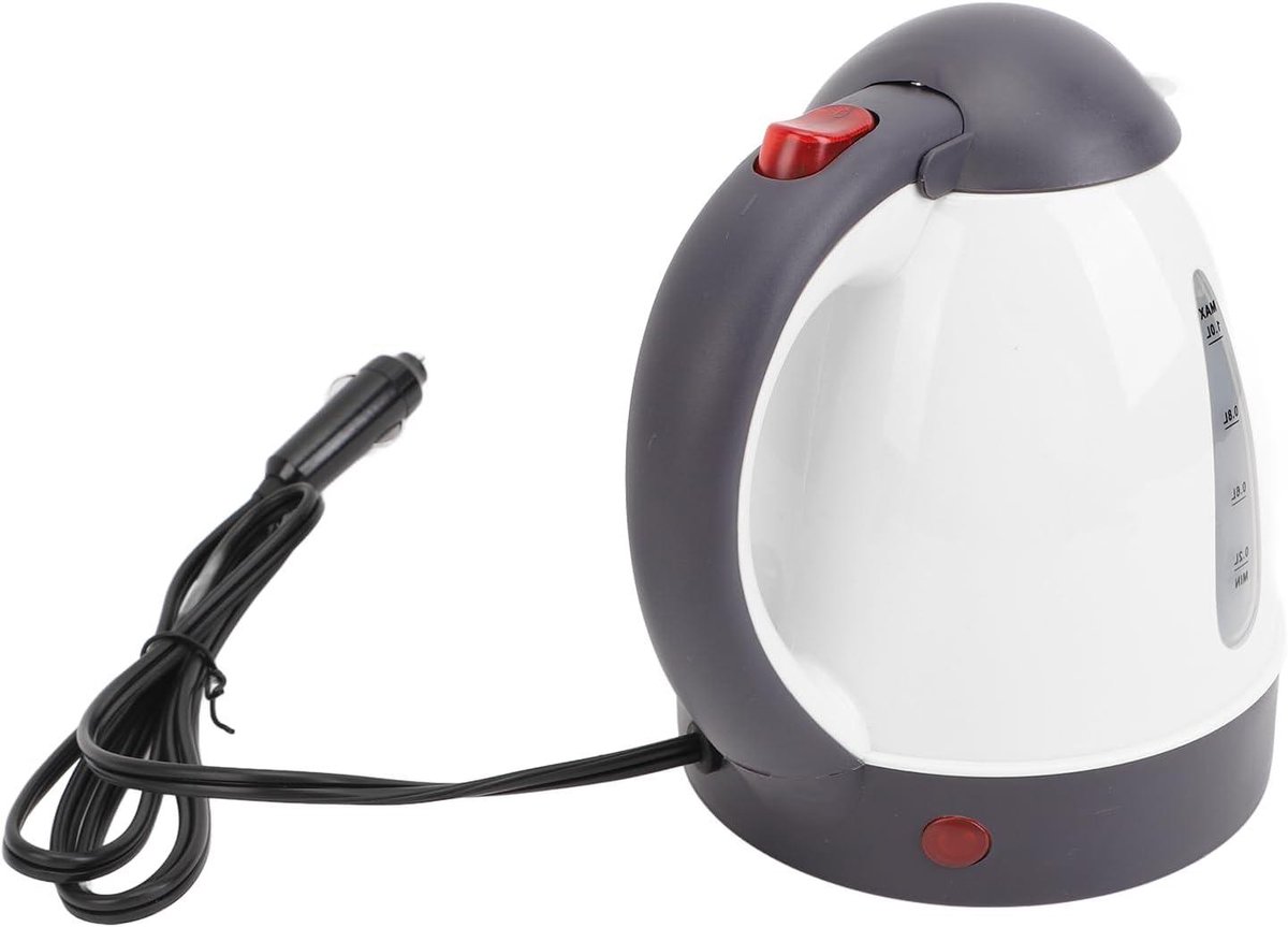 Draagbare Waterkoker - Auto Waterkoker - Reizen en Kamperen - Lekvrij Design - 1000 ml - Wit
