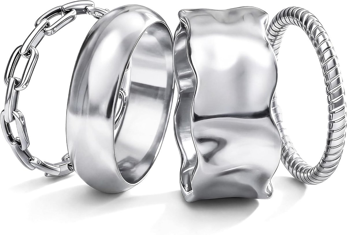 Ringen, 14 karaat verguld, stapelbaar, fijne ringen, sieraden, stapelbaar, modieus statement