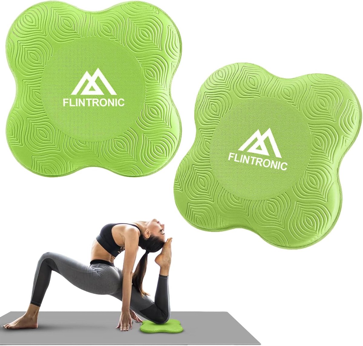 SnelShoppen - Yoga Kniekussen Set van 2 Antislip Yoga Mat Ondersteuningskussen Sport Balanskussen Lichtgewicht Comfortabel voor Knieën, Handen, Polsen