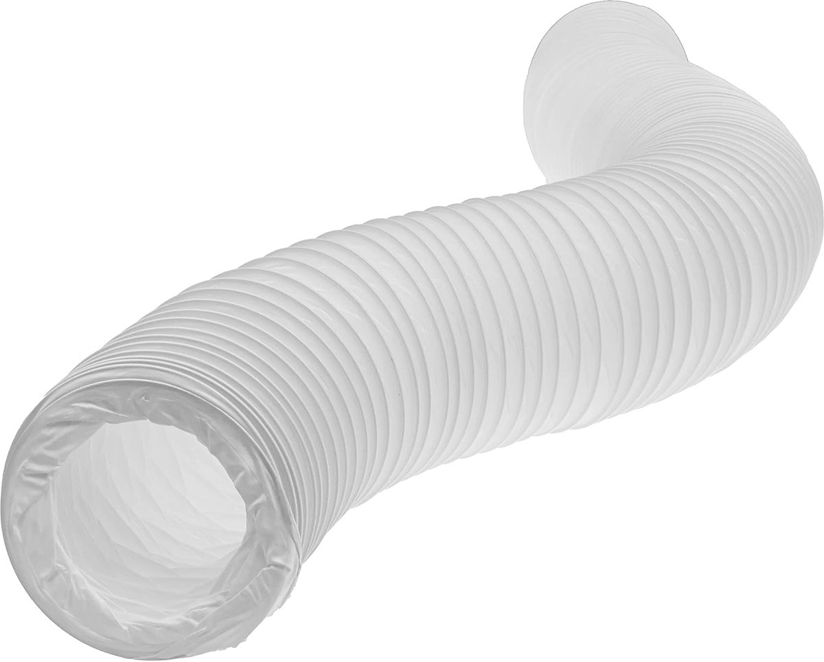 Systems Pvc-flexibele slang, wit, DN 80 mm x 3 m lang, afvoerslang, 80 mm, flexibele slang, afvoerslang voor verwarming en koeling, airconditioning, droger, afzuigkap
