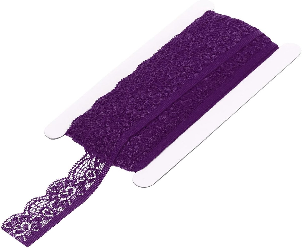 Kanten versiering vintage haken 2,5 x 2,5 m, violet kant, kleurlint voor knutselen, verzamelalbum, jurken, stof, bruiloft, decoratie, cadeaupapier