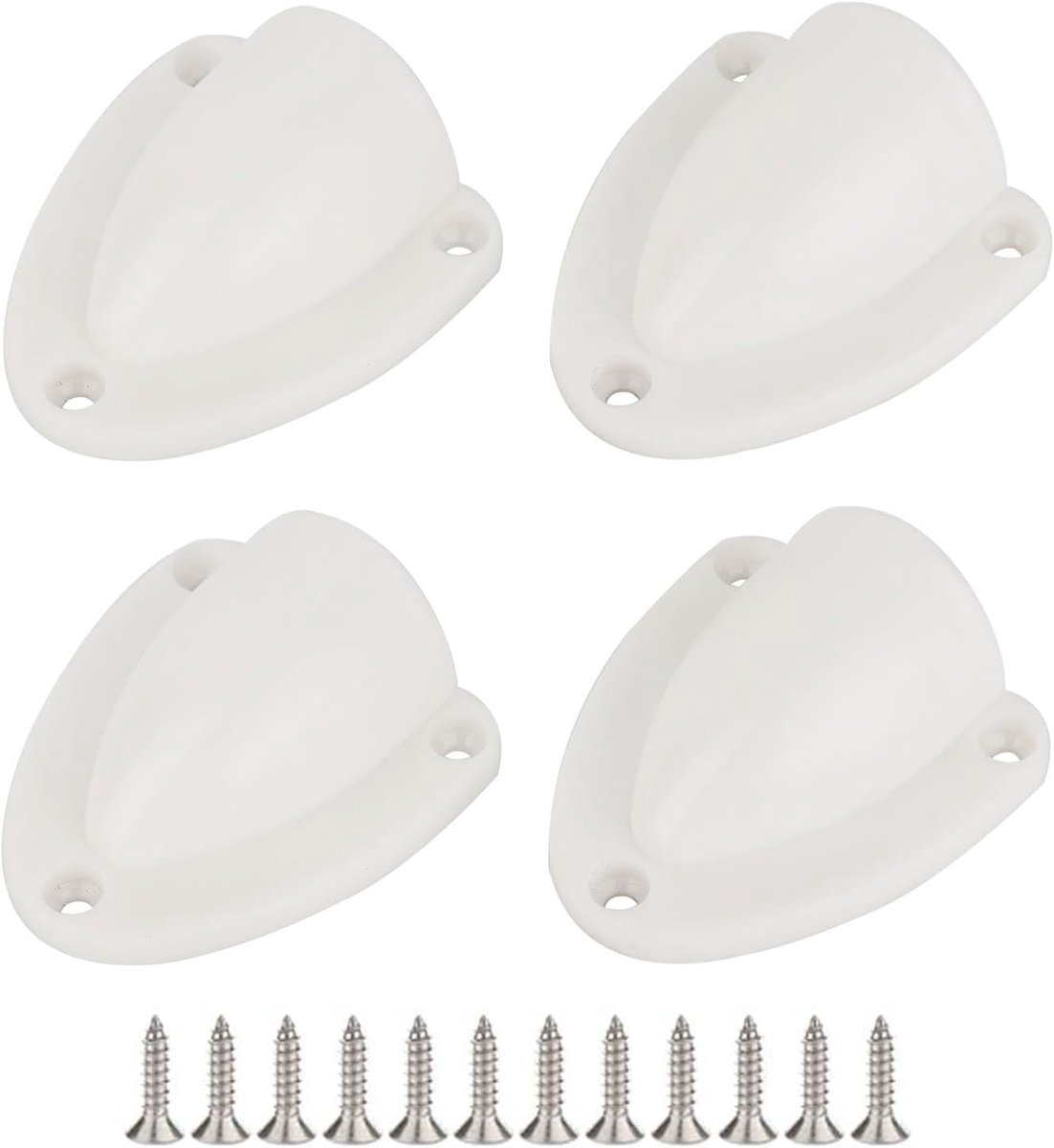 Wire Cable Vent Cover 4-delige set, witte nylon clamshell voor ventilatie, accessoires voor bootjacht (57 x 63 mm)