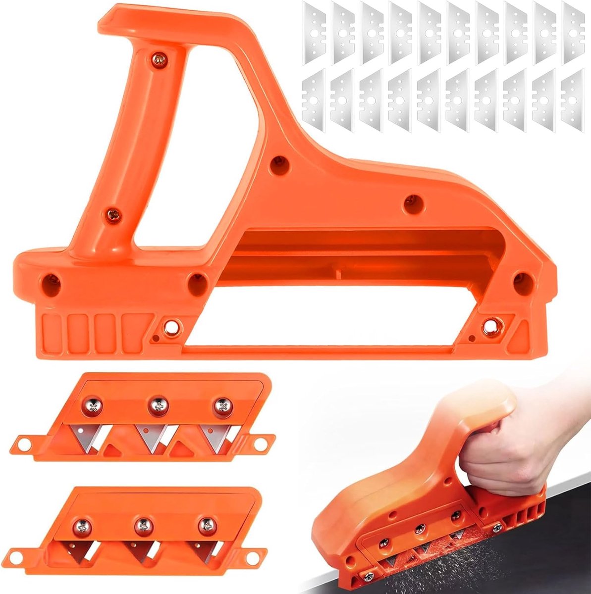 SnelShoppen - Platen snijder, handhobel, snel cutter voor gipsplaten, 10 stuks, 45 en 60 graden, voor perfecte hoeken en afwerkingen