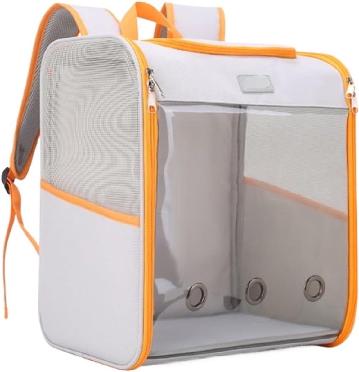 Huisdieren Rugzak - Draagtas Kat Hond - Reizen Buiten - Ventilatie Ramen - 36x24x41cm - Oranje