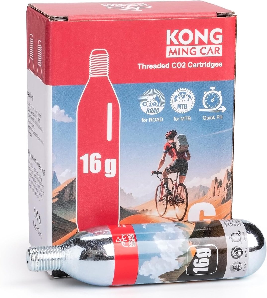 CO2-cartridges 16 g - schroefdraad - 6 stuks - ideaal voor snelle bandenvulling - SnelShoppen