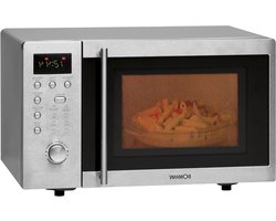 Magnetron met grill - Kleine oven - Snel eten bereiden - 8 automatische programma's - 20 liter inhoud - Zilverkleurig