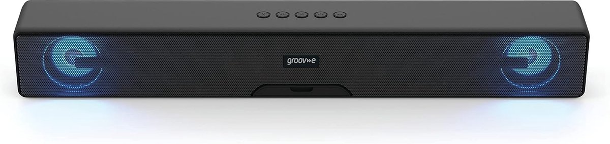 SnelShoppen - Draagbare Bluetooth Soundbar 20 met USB, TF Kaart en AUX - 20W Krachtige Speaker met Super Bass en LED Licht - Oplaadbare Geluidsinstall