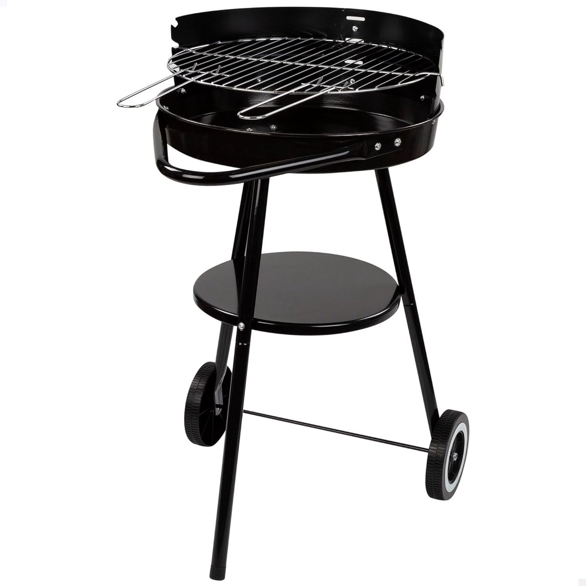 Houtskoolbarbecue Ø 42 cm - Rond - 3 Verstelbare Hoogtes - Makkelijk te Transporteren - ShopVlot