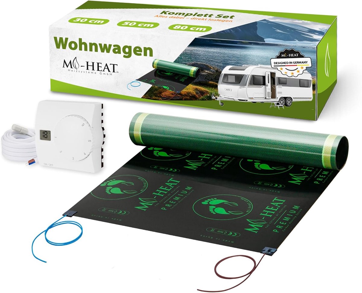 SnelShoppen - 0.5x3.5m Heaters voor Caravans en Motorhomes, Elektrische Kachel voor Caravan Camper en Tinyhouses, Energiezuinig en Onderhoudsvrij
