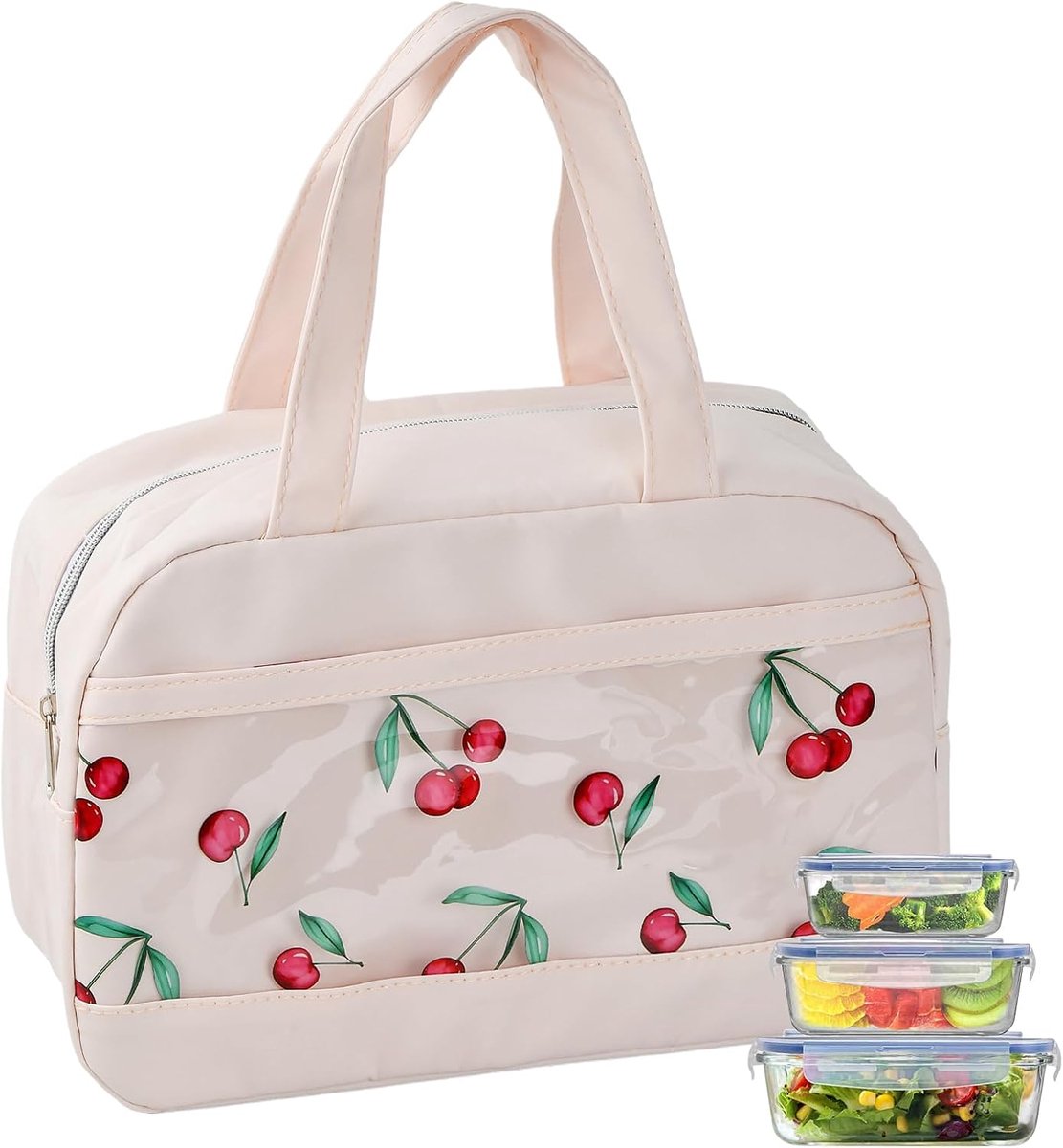 SnelShoppen - Thermotas Dames en Heren 8 Liter Herbruikbaar Waterdicht Draagbaar Koeltas voor Kantoor Reizen Picknick School