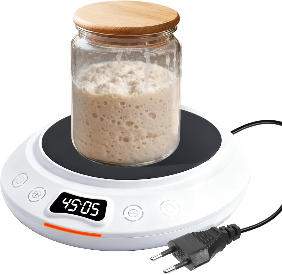 Electric sourdough starter, precise temperature control at 1°C/1°C (range 21-49°C), with 24-hour timer and automatic - ShopVlot