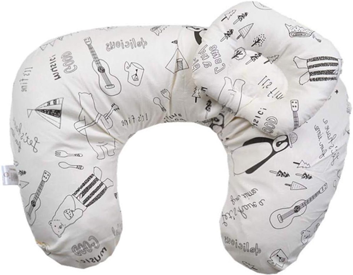 Voedingskussen Baby - Borstvoedingskussen Kussen - Comfortabel Voeden - Met Afneembare Hoofdsteun - 25 cm - Niet gespecificeerd