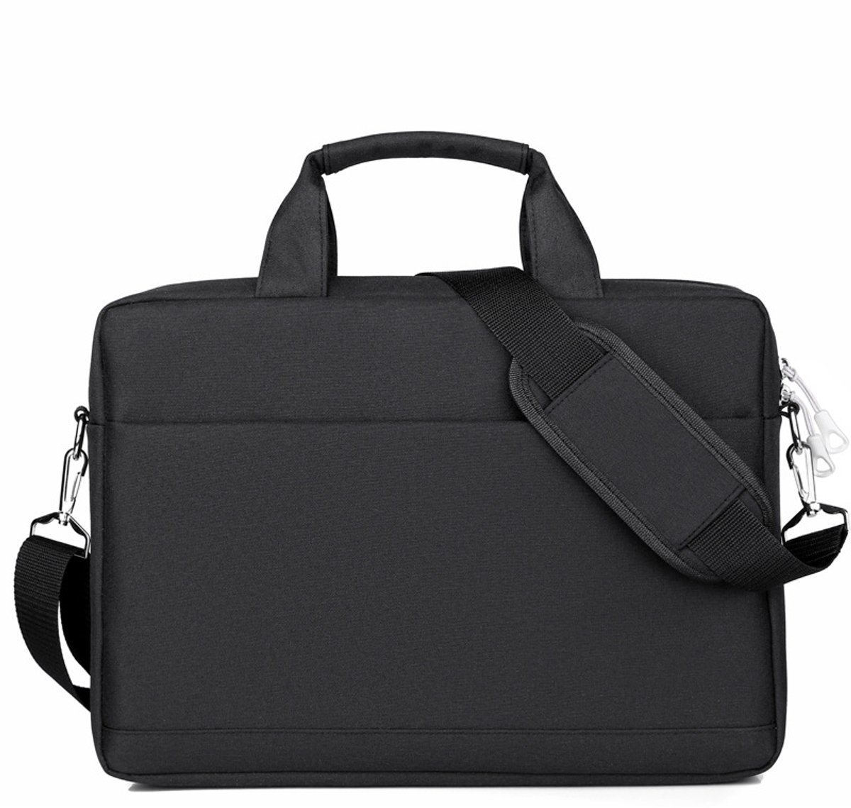 Bobypet - Luxe Laptoptas 15.6 inch met Schouderband - Waterafstotende Laptop Schoudertas en Handtas - Gevoerde Documententas en Werktas voor Dames en Heren - zwart