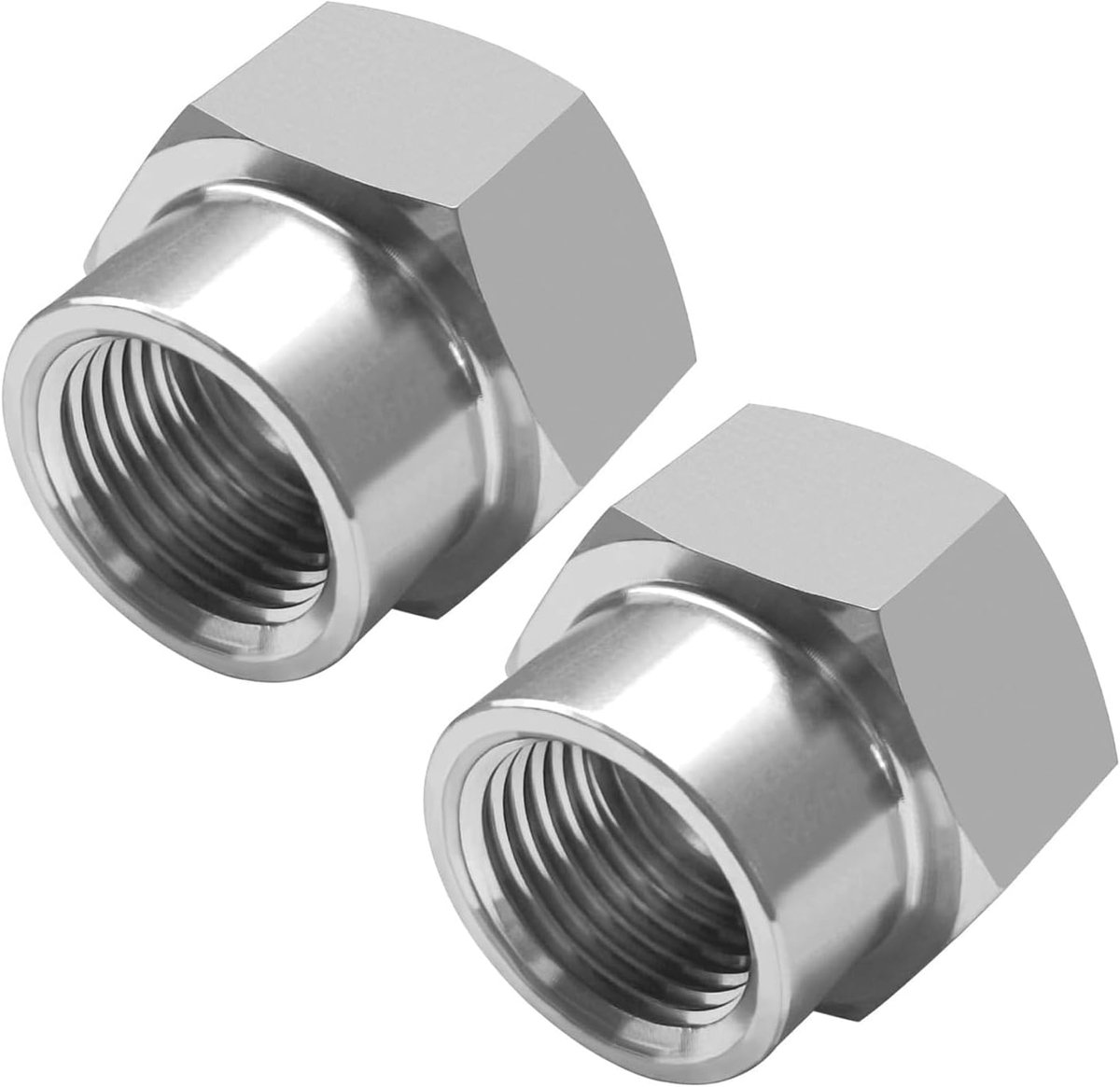 Stainless steel double nipple 1/2 inch IG x 3/8 inch IG - dubbele nippel - roestvrijstaal - geschikt voor leidingen - ShopVlot