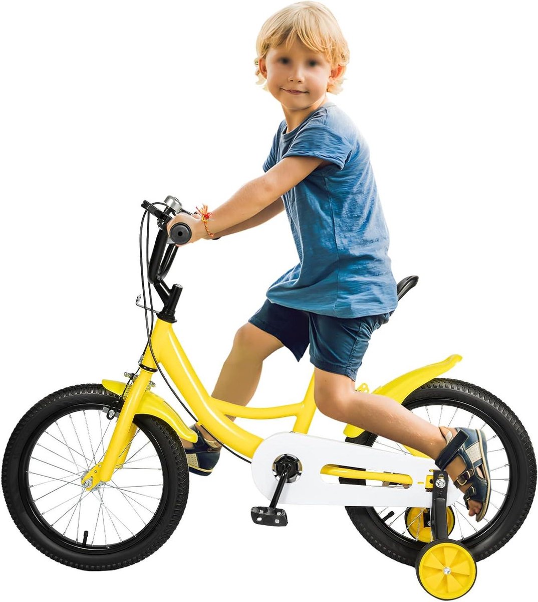 Kinderfiets Loopfiets Leren Fietsen In Hoogte Verstelbaar 16 inch Geel